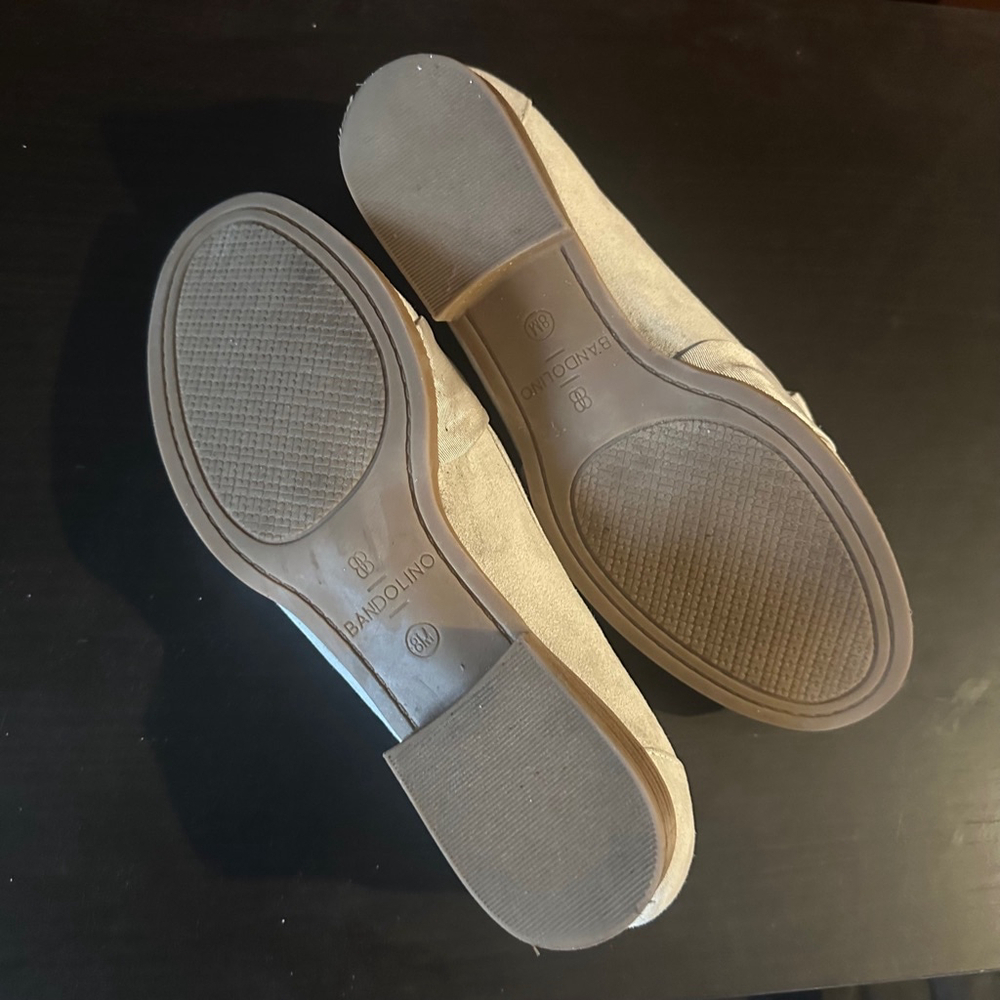 Bandolino Lindio Bow Detail Slip On grey Loafers office workwear Oxford size 8 - Picture 4 of 9